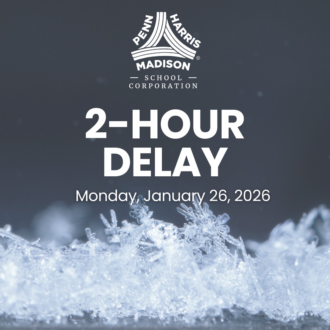 P-H-M Schools will operate on a 2-hour delay for tomorrow, Monday, Jan. 26, 2026. Buses will run two hours later than normal. 

For more details on the 2-hour delay procedures, please visit https://www.phmschools.org/school-delays-closings-procedures/