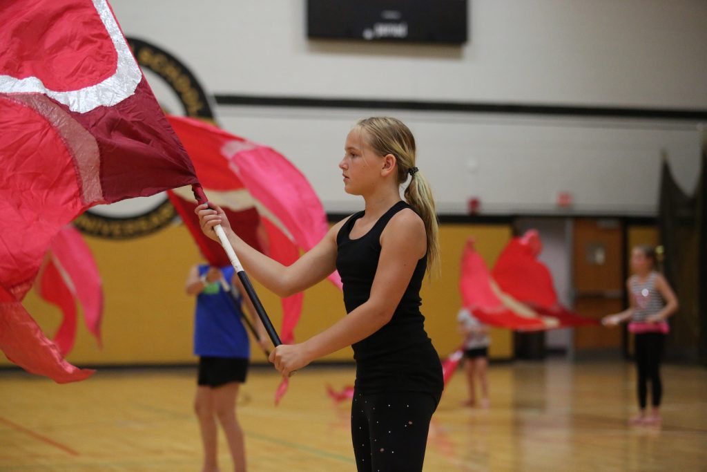 Penn summer dance and flag camp students